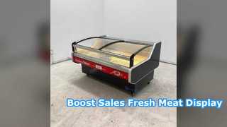 Custom Meat Display Cooler Adjustable Lighting for Butchers