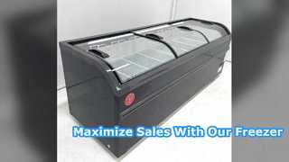 Large Capacity Commercial Island Freezer Display