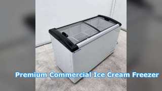 Commercial Sliding Glass Door Ice Cream Freezer Direct Sale