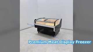 Professional Stainless Steel Meat Display Freezer Showcase